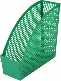 Фото 1/8 Лоток вертикальный для бумаг STAFF "Profit", 270х100х250 мм, сетчатый, полипропилен, зеленый, 237254