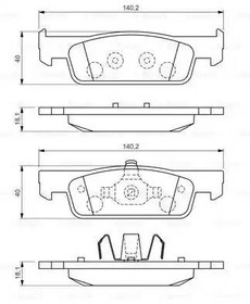 Фото 1/2 0 986 494 661, 0 986 494 661_колодки дисковые передние!\ Renault Clio IV, Dacia Logan II/Sandero II 1.2/1.5dCi 12