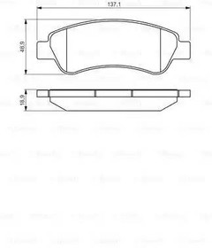 Фото 1/10 Колодки тормозные задние, Premium-2 BOSCH 0 986 495 254