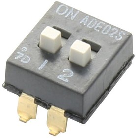 Фото 1/2 ADE02S04, DIP Switches / SIP Switches SWITCH DIP SPST EXT ACT 2POS SMD
