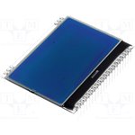 EA DOGM128B-6, Дисплей: LCD, графический, 128x64, STN Negative, голубой, 55х43мм