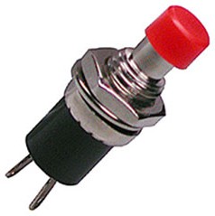 PB-05-7R-G, кнопка без фикс. 250В 1А красн.OFF-(ON) (аналог SPA-106B1 PSW5)