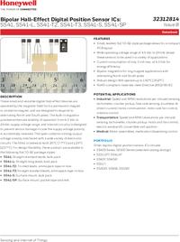SS41, Датчик Холла двухполярный цифровой 150G TO92, Honeywell | купить ...