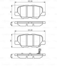 Фото 1/2 0986495358, Колодки тормозные MAZDA 6 MITSUBISHI Outlander задние