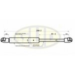 GGS020247, АМОРТИЗАТОР БАГАЖНИКА FRD MONDEO I 02/93-08/96 500N L=256/85MM