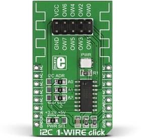 Фото 1/10 MIKROE-1892, I2C 1-Wire click DS2482-800 Development Kit for MikroBUS MIKROE-1892