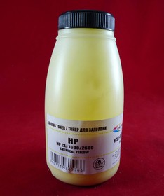 HCOL-015Y-80, Тонер для картриджей Q6002A Yellow, химический (фл. 80г) B&W Premium Mitsubishi/MKI фас.Россия