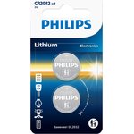 Philips CR2032P2/51 Lithium 2 шт. CR2032-2Bl (2/40/400/56000) (2 шт. в уп-ке)