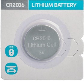 Фото 1/3 CR2016, Элемент питания литиевый Lithium (1шт) 3В