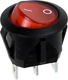 RC95BRBT2-G, выключатель ON-OFF 250B 10A с красн. подсв.