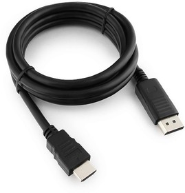 Фото 1/10 Кабель DisplayPort-&gt;HDMI CC-DP-HDMI-6 1.8м 20M/19M черный экран пакет