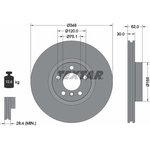 92160905, Диск тормозной BMW X5 3.0/4.8, X6 3.0d 07-