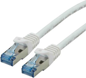 21.15.2867-40, Cat6a Male RJ45 to Male RJ45 Ethernet Cable, S/FTP, White LSZH Sheath, 10m, Low Smoke Zero Halogen (LSZH)