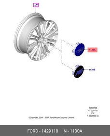 Фото 1/3 1429118, Колпак колесного диска Ford
