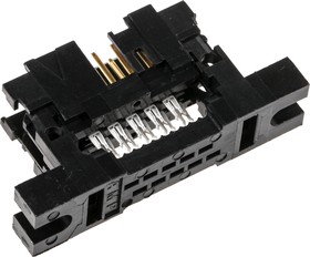 Фото 1/3 5111448-1, 10-Way IDC Connector Plug for Cable Mount, 2-Row