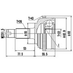 DCV851004, К-кт ШРУСа 514004, ROVER 414SI/416SI 05/95-03/00, С ABS 43.