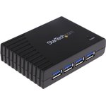 ST4300USB3GB, 4 Port USB 3.0 USB A Hub, AC Adapter - UK Plug Powered, 95 x 68 x 23mm