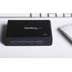 ST4300USB3GB, 4 Port USB 3.0 USB A Hub, AC Adapter - UK Plug Powered, 95 x 68 x 23mm