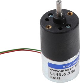 Фото 1/2 L149-6-188, DC Motor, 27 mm, with Gearbox 188:1 6 VDC