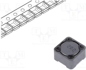 PCS127MT2R2, Дроссель: проволочный, SMD, 2,2мкГн, 8,5А, 10мОм, ±20%, 12x12х8мм, Viking Tech | купить в розницу и оптом