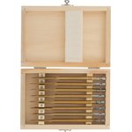 70441, Набор сверл перовых по дереву, 10-12-14-16-18-20-22-25 мм, 8 шт., дерев. кейс