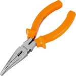 17411, Длинногубцы изогнутые Classic, 160 мм, шлифованные, пластмассовые рукоятки