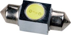 S8.5*31-FT-1LED-1W-W-, 12V, LED лампа белая Festoon S8.5*31 1*1W