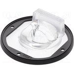 FN14645, Линза для LED, круглая, Мат-л: силикон, прозрачный, Цвет: черный