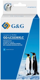 Фото 1/2 Картридж струйный G&G GG-LC3239XLC голубой (52мл) для Brother HL-J6000DW/J6100DW