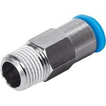 QSK-1/8-6, QSMK Series Push-in Fitting, R 1/8 Male to Push In 6 mm ...