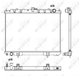Фото 1/5 53450, Радиатор охлаждения NISSAN X-TRAIL 01-,