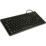 G84-4100LCAGB-2, Wired PS/2, USB Compact Keyboard, QWERTY (UK), Black