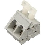 256-402, PCB Terminal Block, THT, 5.08mm Pitch, 45 °, Cage Clamp, 2 Poles