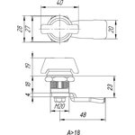 Замок поворотный с выступом и ручкой Арт. YPKB1548
