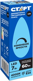 Светодиодная лампа LED-Candle-E14- 7W40-DimRheostat, СТАРТ | купить в розницу и оптом