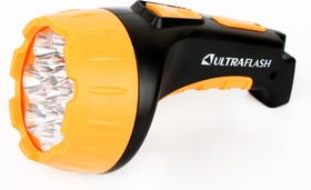 Фото 1/10 Ultraflash LED3815 (фонарь аккум. 220В, черный/желтый, 15 LED, 2 режима, SLA, пластик, коробка)