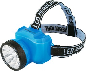 Фото 1/10 Ultraflash LED5361 (фонарь налобн. аккум. 220В, голубой, 12LED, 2 реж, пласт, бокс)