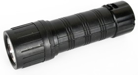 Фото 1/8 Ultraflash 7102-ТН (фонарь, черный, 1LED, 1 реж., 3XR03, пластик, блистер-пакет)