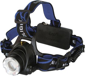 Фото 1/10 Ultraflash E150 (фонарь налобн аккум 220В, черный, CREE 3 Ватт, фокус, 2 ак 3 реж, пласт, бокс)