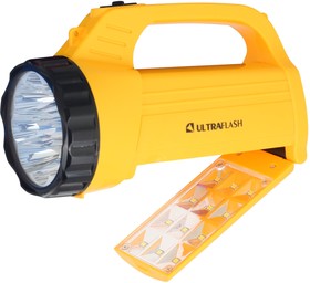 Фото 1/10 Ultraflash LED3819CSM (фонарь аккум. 220В желтый, 9LED +12SMD LED, 2 реж., SLA, пластик, коробка)