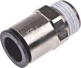 Фото 1/2 3175 12 17, LF3000 Series Straight Threaded Adaptor, R 3/8 Male to Push In 12 mm, Threaded-to-Tube Connection Style