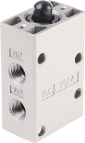 Фото 1/3 VM430-01-00, Basic 3/2 Pneumatic Manual Control Valve VM400 Series, Rc 1/8, 1/8in, III B