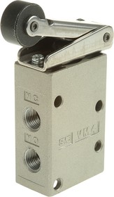 Фото 1/3 VM430-01-01S, Roller Lever 3/2 Pneumatic Manual Control Valve VM400 Series, Rc 1/8, 1/8in, III B