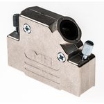 D45ZK25-K, MHD45ZK Series Zinc Angled D Sub Backshell, 25 Way, Strain Relief