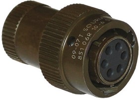 Фото 1/2 85106T84P50, Souriau, 851 4 Way Cable Mount MIL Spec Circular Connector Plug, Pin Contacts,Shell Size 8, Bayonet Coupling