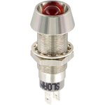 3348S1R54UCL1, LED Indicator, Blade Terminal, 2.8 x 0.5 mm, Fixed, Red, DC, 28V