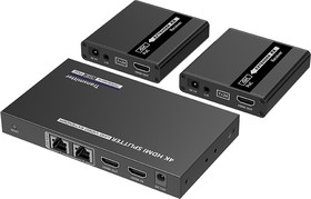 LKV722P, Разветвитель-удлинитель 1*2 HDMI по витой паре CAT6/7 до 40/70 м, 4K, RS232, ИК Lenkeng LKV722P | купить в розницу и оптом