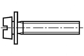 B4X8/BN374, Винт, M4x8, 0,7, Головка: цилиндрическая, прямой, 1,2мм, сталь