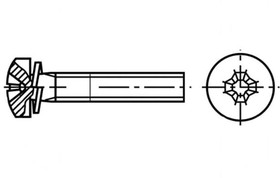B2.5X10/BN1720, Винт, M2,5x10, 0,45, Головка: цилиндрическая, Phillips, PH1, сталь