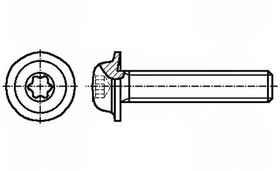 Фото 1/2 B2.5X8/BN5128, Винт, M2,5x8, Головка сферическая, с фланцем, Шлиц Torx, сталь